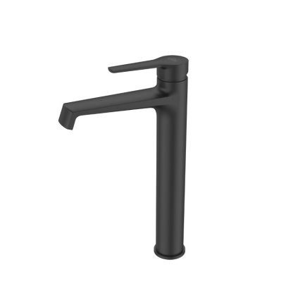 Invena Fira, baterie pentru lavoar inalt, negru mat, INV-BU-71-W04-V