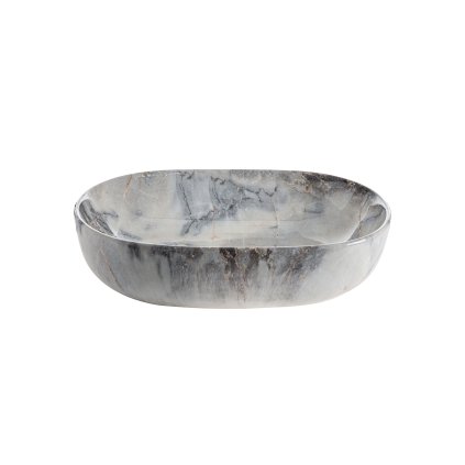Invena Corfu, chiuveta blat 600x420x145 mm, imitatie piatra-marmura, INV-CE-34-722-C