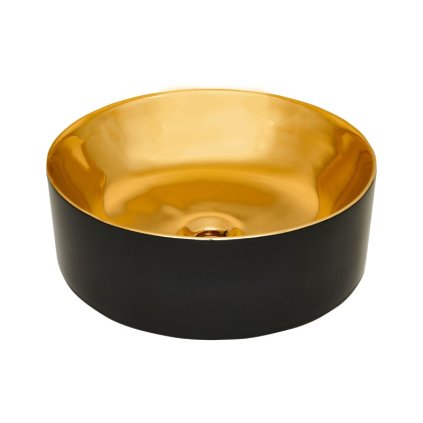 206643 invena kos keramicke umyvadlo na dosku 415x415x135 mm zlata leskla cierna matna inv ce 38 027 c