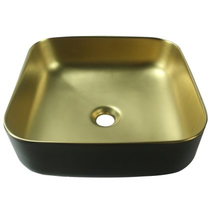 207849 invena malaga keramicke umyvadlo na dosku 39x39x14 cm zlata matna cierna matna inv ce 39 017 c