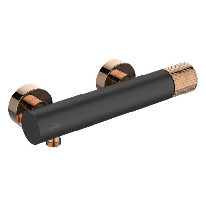 Invena Moonlight, baterie de duș de perete 150 mm, negru-aur roz, INV-BN-77-014-V