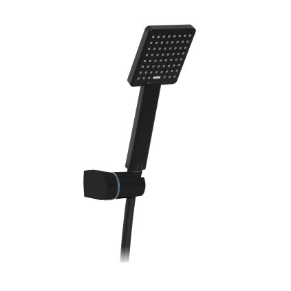 Invena Patras, set de duș de mână cu 1 punct, negru mat, INV-AU-31-M04-G