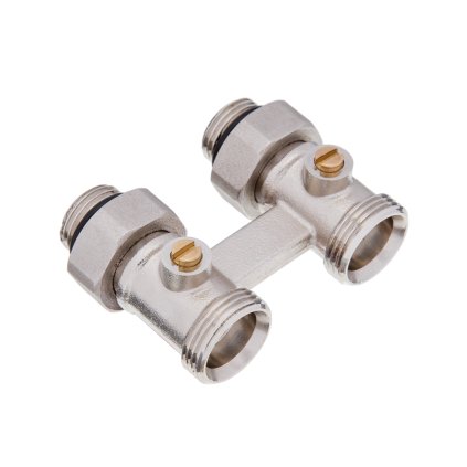 Invena Prov, bloc de conectare directă cu două conducte 3/4 x 1/2 pentru radiatoare cu racord inferior, INV-CZ-81-P15-Z