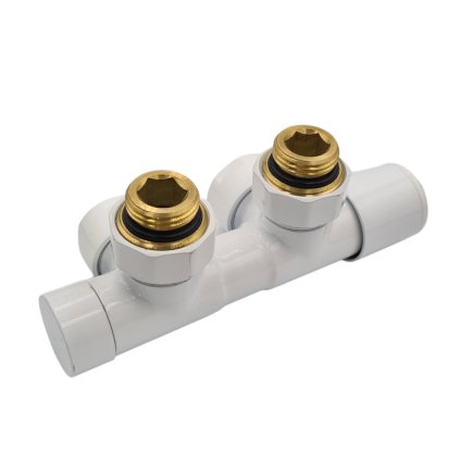 Invena Prov, robinet unghiular cu pas de conectare 50 mm, alb, INV-CZ-96-B15-S