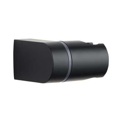 Invena Trend, accesoriu pentru cap de duș cu 1 punct, montat pe perete, negru mat, INV-AU-00-P04-M