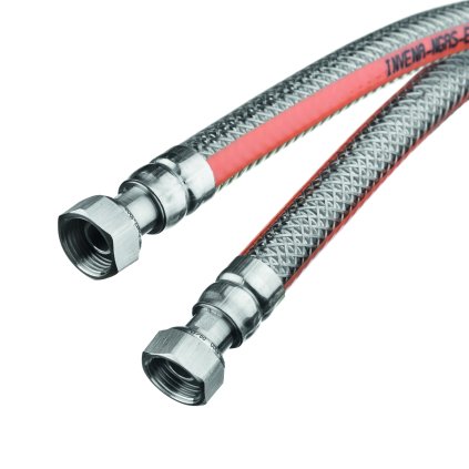 Invena, furtun elastic de conectare la gaz 1,00 m, 1/2" x 1/2" PVC, INV-GW-21-100-F