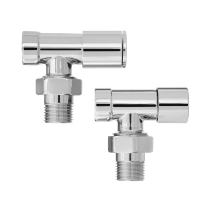 Invena, supapă de control unghi 1/2 col și supapă de închidere, crom, INV-CZ-30-K15-S