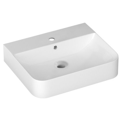 409813 isvea sott aqua keramicke umyvadlo zavesne na dosku 61x50cm biela 10sq51061