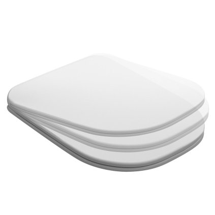 Kerasan, scaun de toaletă TRIBECA, SLIM, Soft Close, alb, 519101