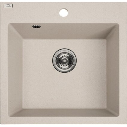 438785 laveo alena 1 komorovy granitovy drez 490x490x215 mm bezova lav sba 410t