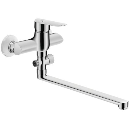 Laveo Appia, baterie de baie/duș montată pe perete h-185, crom, LAV-BLP_01FD