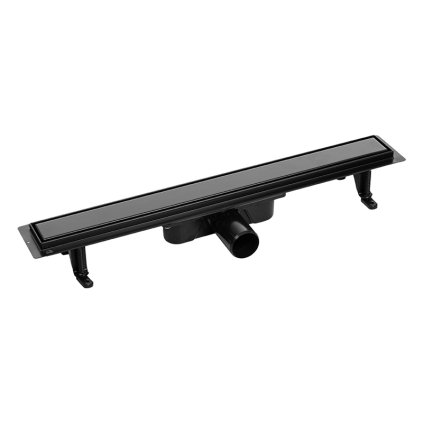 Laveo Basso, scurgere liniară cu grilă 60 cm, negru, LAV-COB_760D