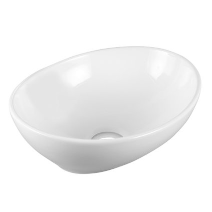 Laveo Desna, chiuveta 41x33 cm, chiuveta blat oval, alb, LAV-VUD_6241