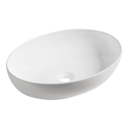 Laveo Desna, chiuveta 51x39 cm, chiuveta blat oval, alb, LAV-VUD_6251