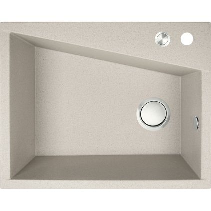 Laveo Grenada, chiuvetă granit cu 1 cameră 600x480x227 mm, bej, LAV-SBG_410T