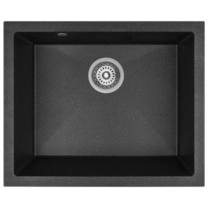 Laveo Ibiza, chiuveta granit cu 1 camera 560x460x220 mm, negru, LAV-SBI_710U