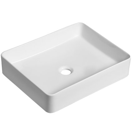 Laveo Kvadrato, chiuveta 47x36 cm, chiuveta blat dreptunghiulara, alb, LAV-VUK_6247