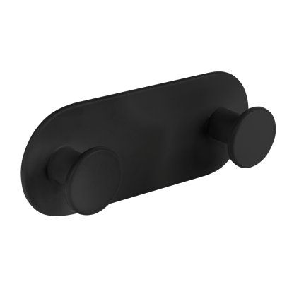Laveo Miri, 2 carlige pentru prosoape, negru mat, LAV-ALM_712S