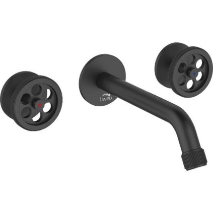 Laveo Muro, baterie pentru lavoar ascuns, negru mat, LAV-BAU_722P