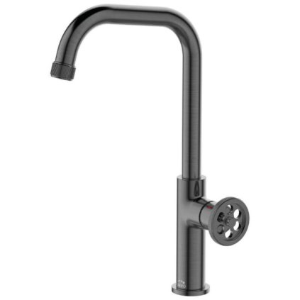 Laveo Muro, baterie pentru chiuveta inalta h-374, grafit, LAV-BAU_965D