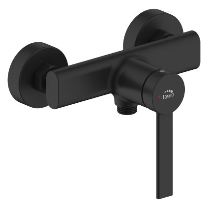 Laveo Pinar, baterie de dus fara accesorii, negru mat, LAV-BAW_740D