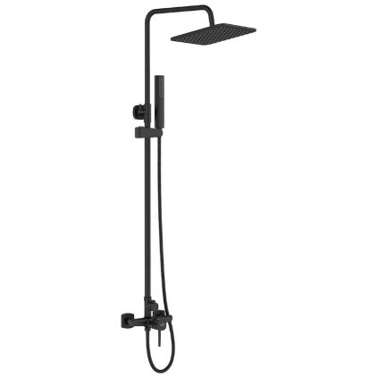 Laveo Pola, set de dus cu robinet cu maneta, negru mat, LAV-PLA_70KX
