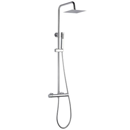 Laveo Pola, set de dus cu robinet termostatic, crom, LAV-PLA_00TD
