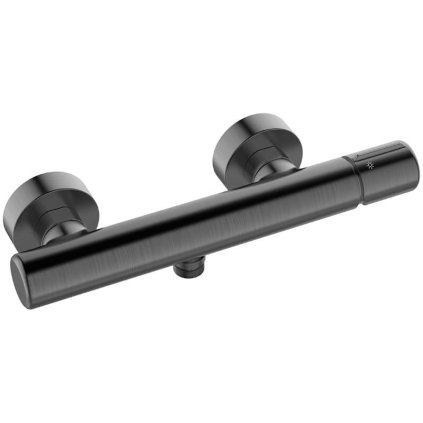 Laveo Pretto, baterie de duș termostatică de perete 150 mm, grafit, LAV-BAO_940D