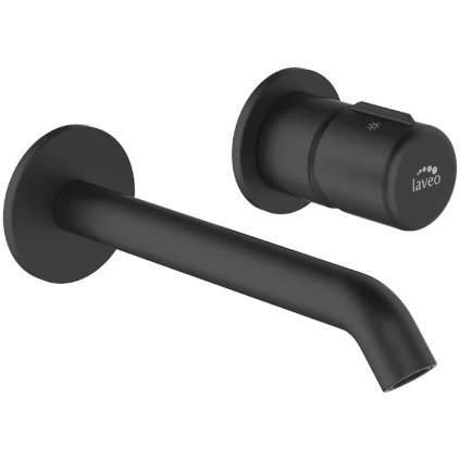 Laveo Pretto, robinet lavoar ascuns + sistem de instalare BOX, negru mat, LAV-BAO_722P