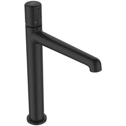 Laveo Pretto, baterie pentru chiuvetă înaltă h-292, negru mat, LAV-BAO_72ND