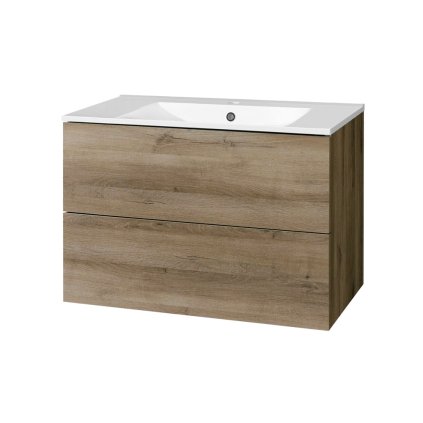 Mereo, Aira, dulap baie cu chiuveta ceramica 81 cm, MER-CN741