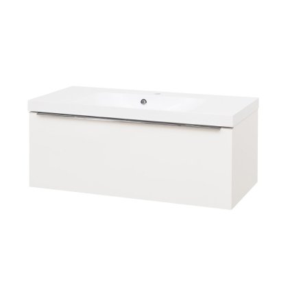 Mereo, Mailo, dulap de baie din marmură turnată 101 cm, mâner cromat, MER-CN517M