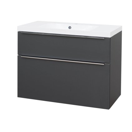 Mereo, Mailo, dulap de baie din marmură turnată 101 cm, mâner cromat, MER-CN532M