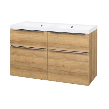 Mereo, Mailo, dulap de baie din marmură turnată 121 cm, mâner cromat, MER-CN523M
