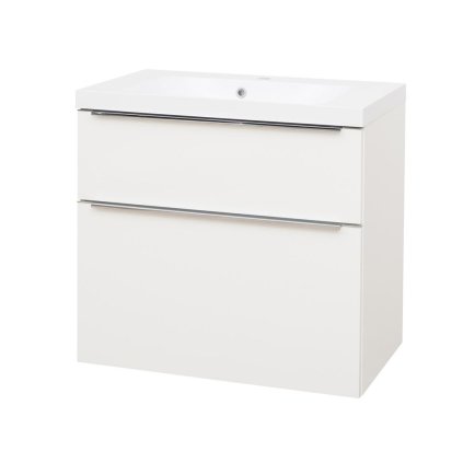 Mereo, Mailo, dulap de baie din marmură turnată de 81 cm, mâner cromat, MER-CN511M