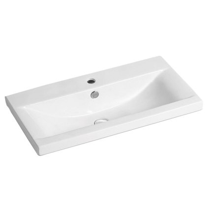 Mereo, Lavoar pentru mobila, 81x39,5x17 cm, ceramica, alb, MER-UC8139