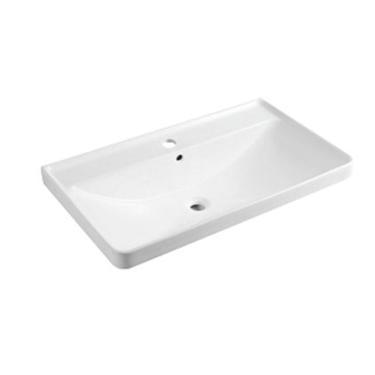 Mereo, Chiuveta de mobila, 81x47,5x20,5 cm, ceramica, alb, MER-UC8148