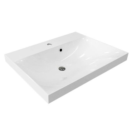 Mereo, Lavoar pentru mobila, 61x46x17 cm, marmura turnata, alb, MER-UCM6146