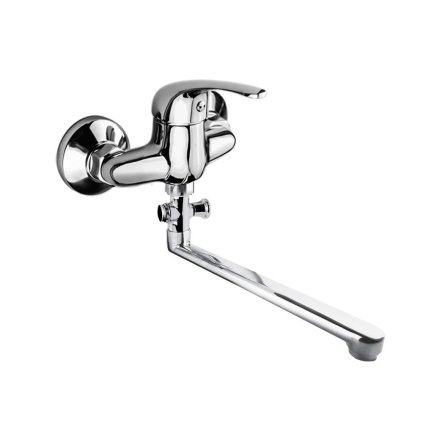 Mereo, Baterie de perete pentru apartament. miezuri, liliac, cu braț plat 300 mm, fără accesorii, MER-CBEE602A04