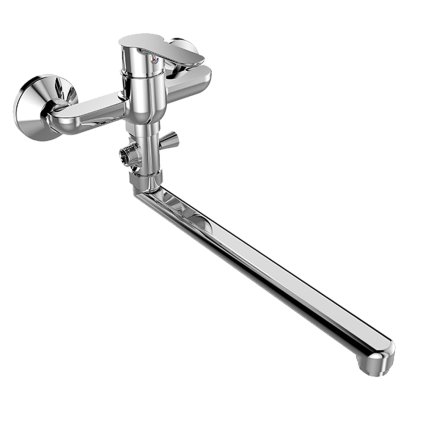 Mereo, Baterie de perete pentru apartament. miezuri, Zuna, cu braț plat 300 mm, fără accesorii, MER-CB60204Z
