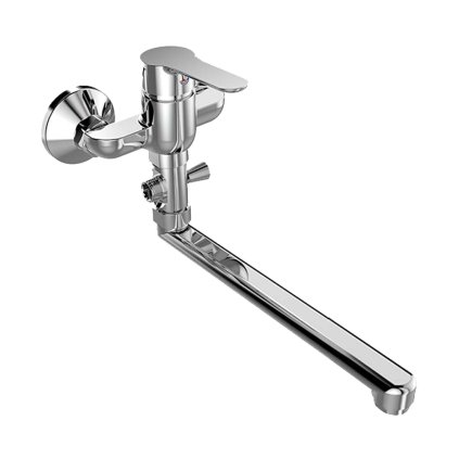 Mereo, Baterie de perete pentru apartament. miezuri, Zuna, cu braț plat 300 mm, fără accesorii, MER-CB602A04Z