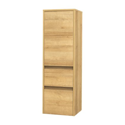 265781 mereo opto kupelnova skrinka vysoka 125 cm prave otvaranie biela dub biela dub cierna mer cn924p