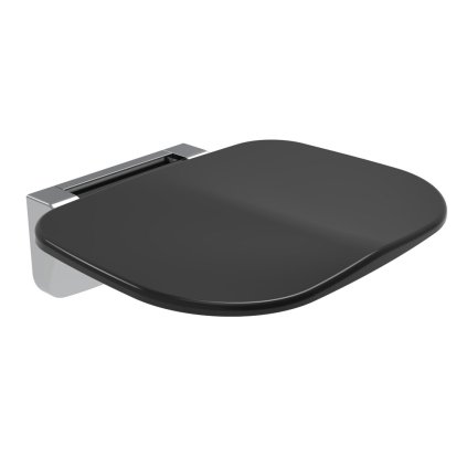 Mereo, Scaun de dus, duroplast, negru, MER-CSS121B