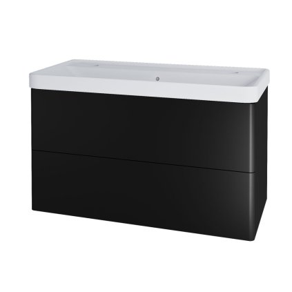 Mereo, Siena, dulap baie cu chiuveta ceramica 101 cm, pentru 2 baterii, MER-CN4422