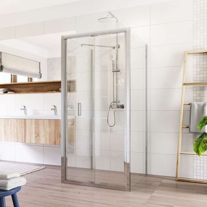 Mereo, cabină de duș, LIMA, crom ALU, sticlă transparentă, MER-CK86233K