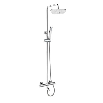 Mereo, baterie termostatică pentru baie cu cap de duș pătrat, MER-CB60101TSB