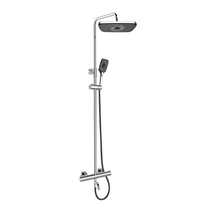 Mereo, Baterie termostatică pentru baie cu cap de duș pătrat, MER-CB60101TSG