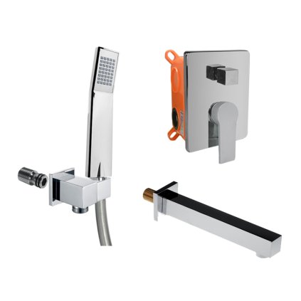 Mereo, Set de baie cu robinet ascuns cu două căi, MER-CB650VD1