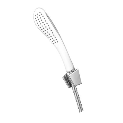 Mereo, Set de baie cu duș de mână cu o singură poziție, furtun de duș din oțel inoxidabil și suport, MER-CB569L