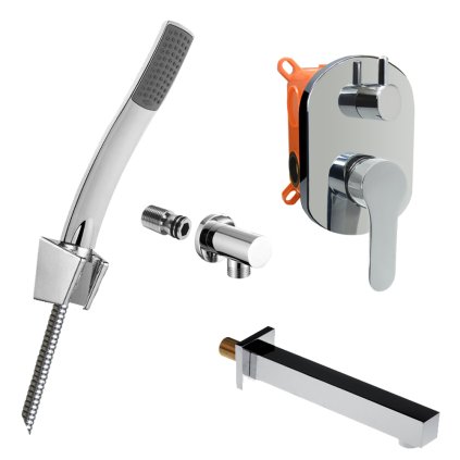 Mereo, set de cada Zuna cu robinet ascuns cu două căi, MER-CB650VZ1